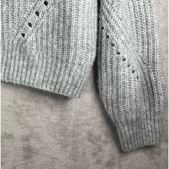 GAP XL Extra Large Wool Blend Sweater Brushed Pointe Heather Gray - Picture 4 of 16